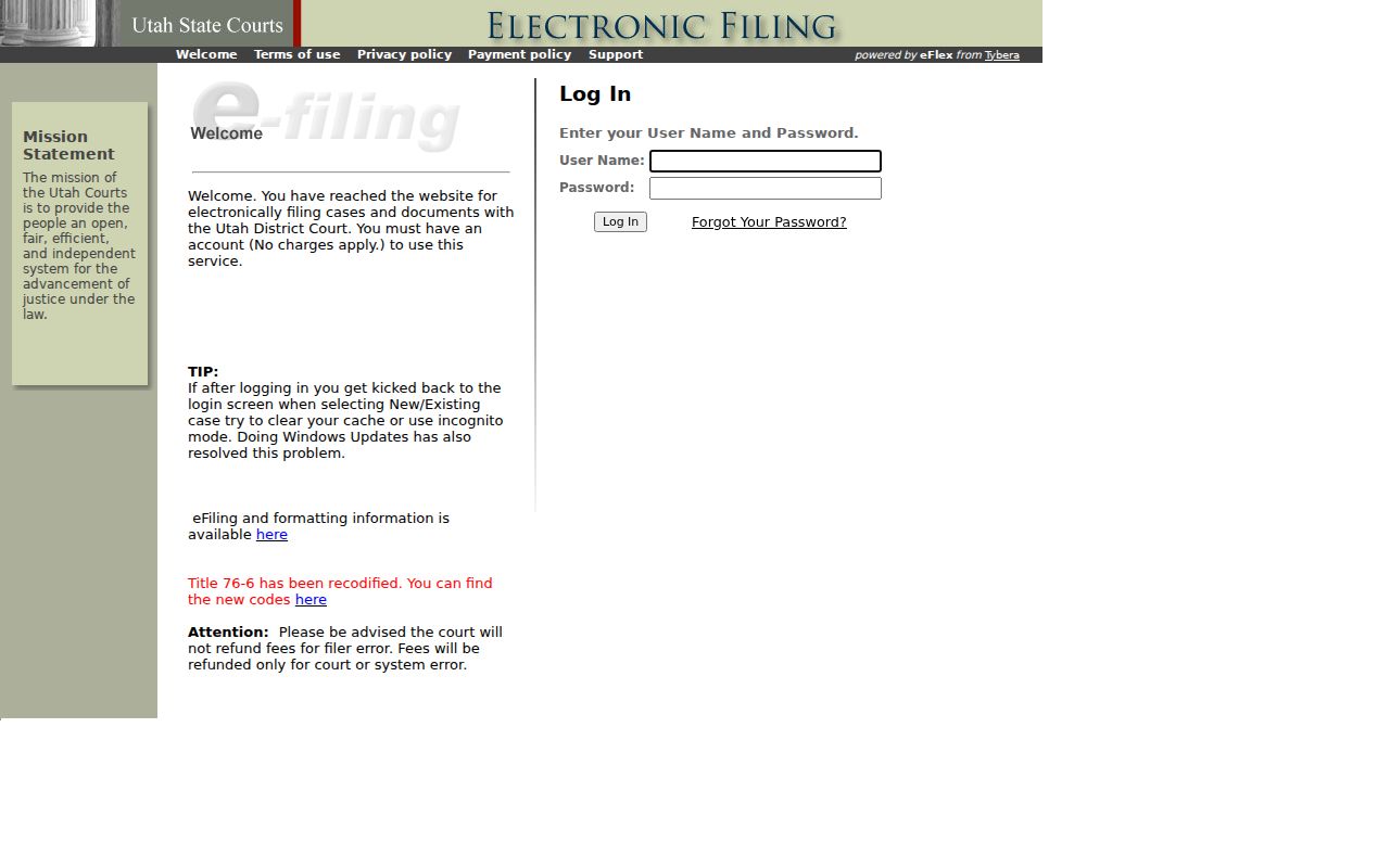 Box Elder County criminal docket eFile system